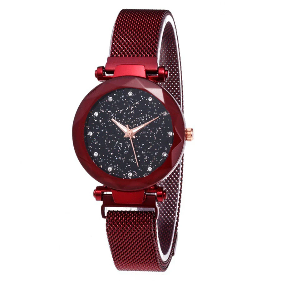 Women's Stainless Steel Casual Creative Starry Sky Magnet Strap Round Dial Watch - Image 6
