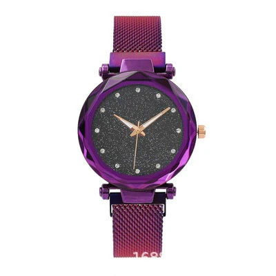 Women's Stainless Steel Casual Creative Starry Sky Magnet Strap Round Dial Watch - Image 7