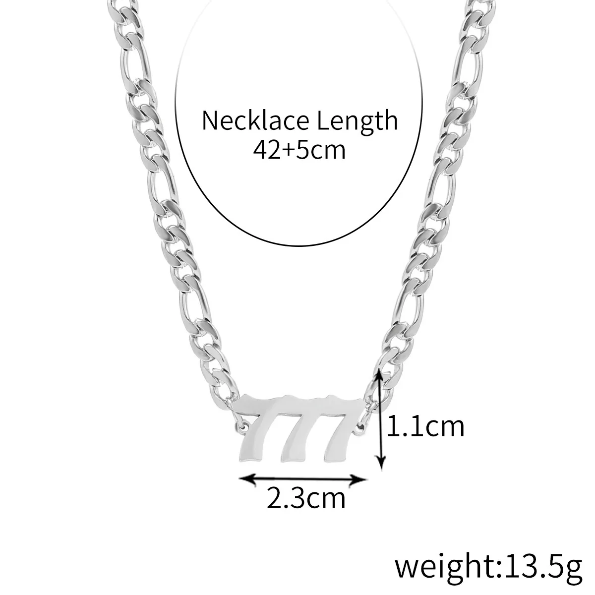 Women's Stainless Steel Clavicle Chain Necklace With Polishing Treatment And Letters Numbers Text Pendant - Image 12