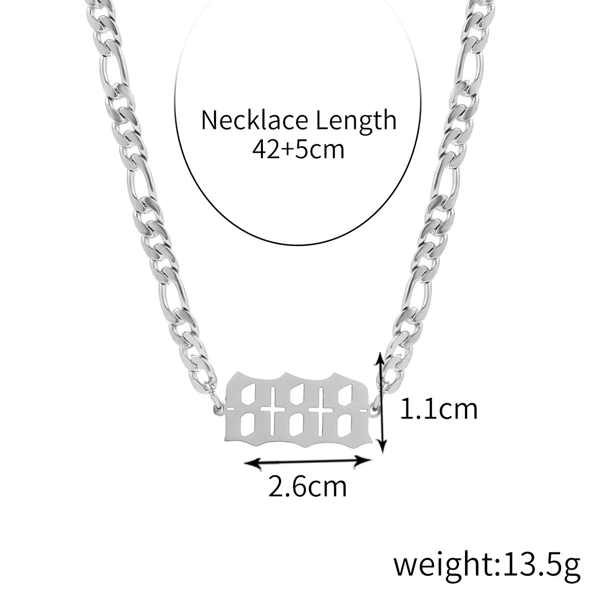 Women's Stainless Steel Clavicle Chain Necklace With Polishing Treatment And Letters Numbers Text Pendant - Image 13
