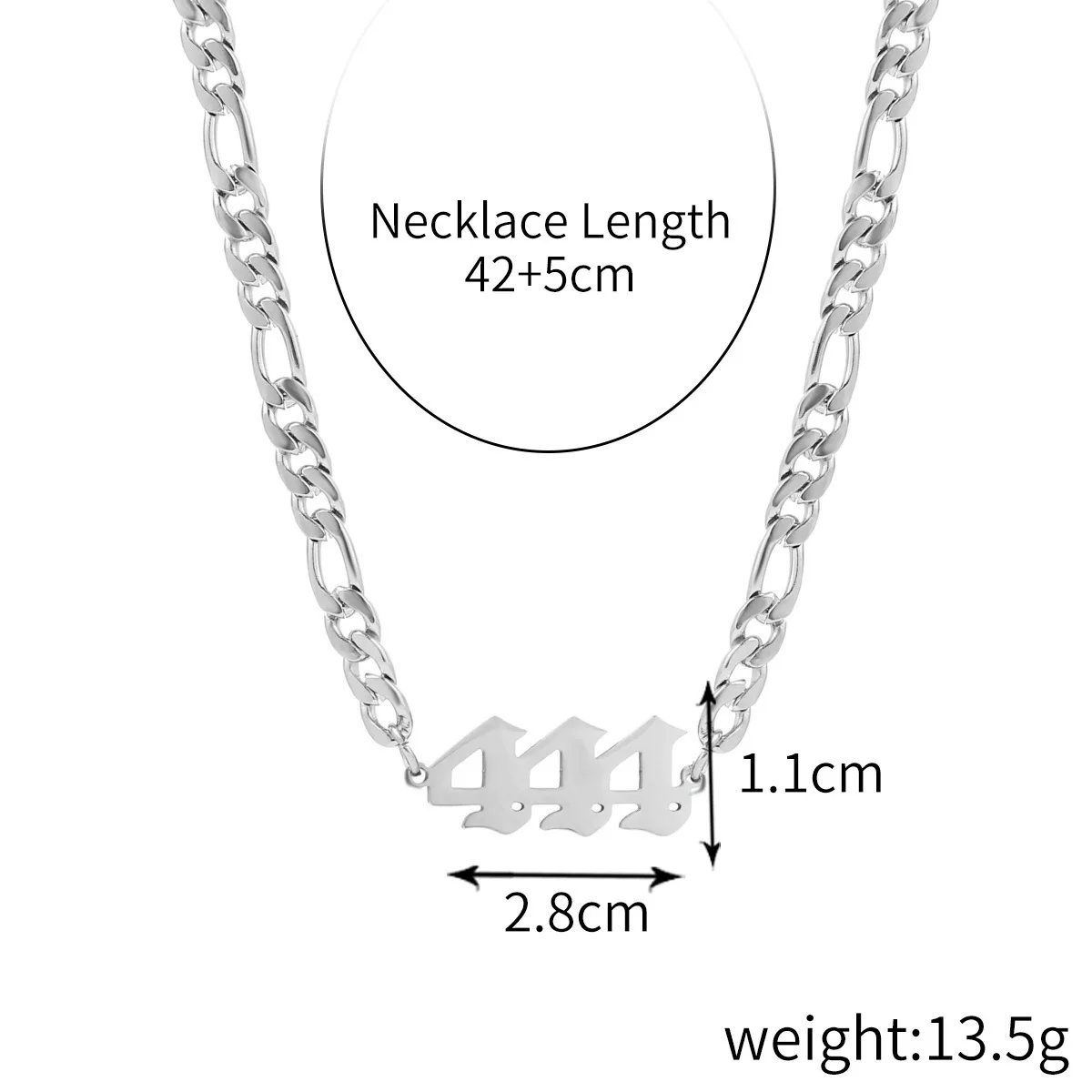Women's Stainless Steel Clavicle Chain Necklace With Polishing Treatment And Letters Numbers Text Pendant - Image 9
