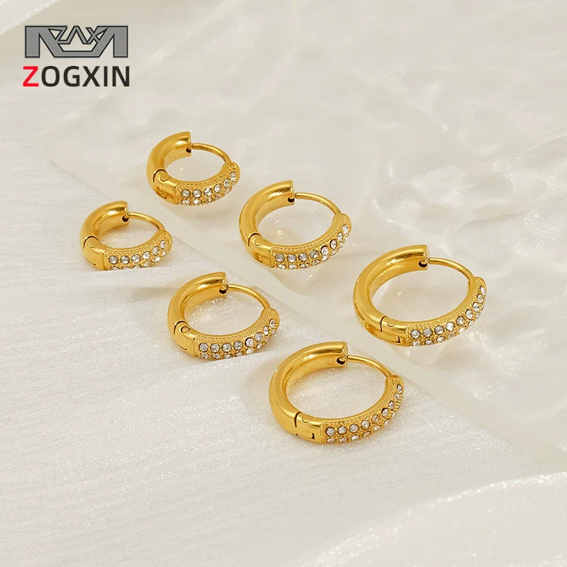 Women's 316L Stainless Steel Earrings With Rhinestone Inlay Heart And Geometric Pattern