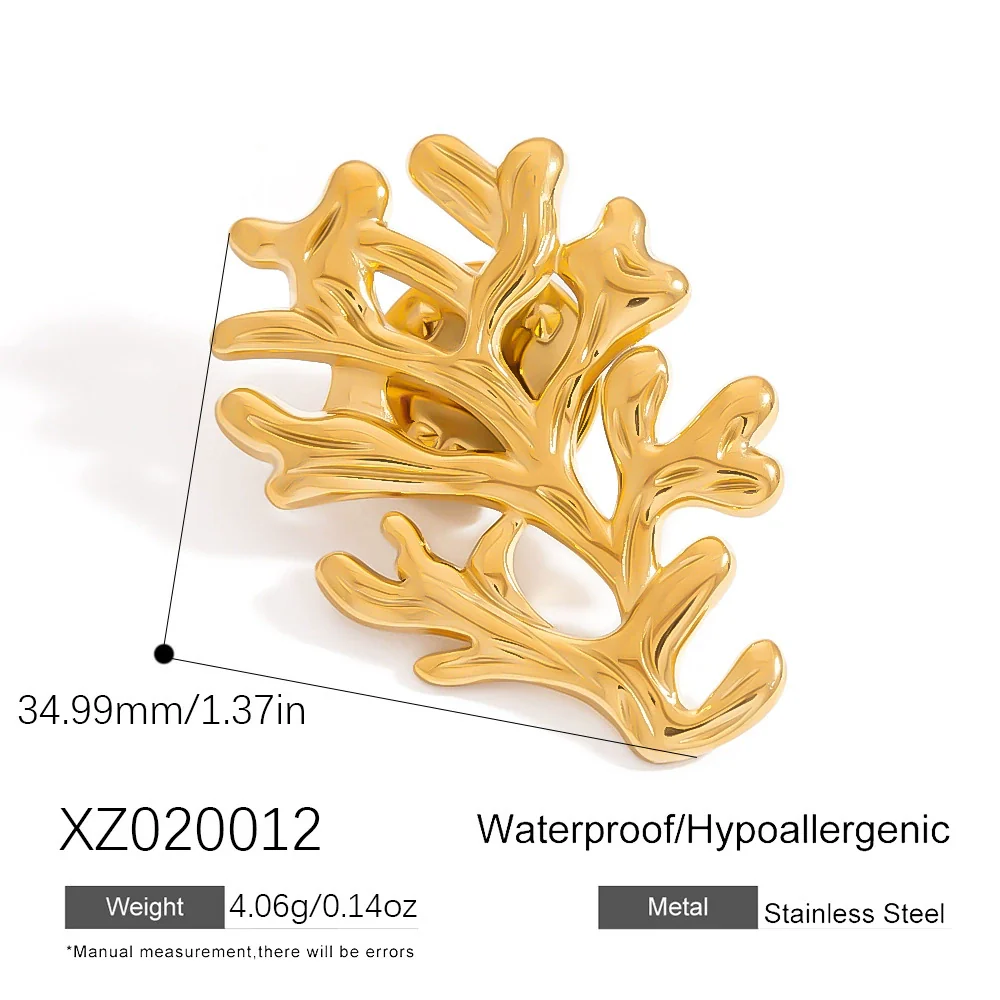 Women's Stainless Steel Flower Brooches With Electroplating - Image 16