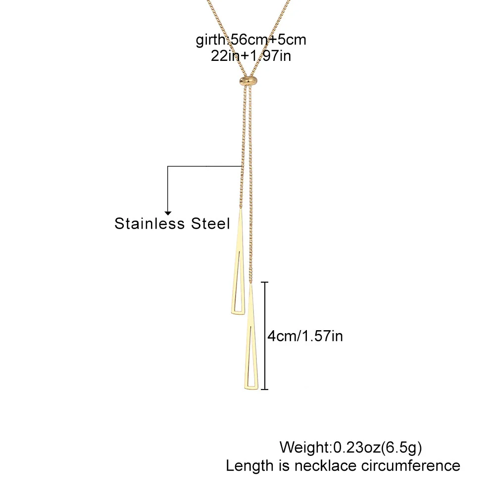 Women's Stainless Steel Geometric Box Chain Necklace With Electroplating Treatment Light Luxury And Exquisite Design - Image 2