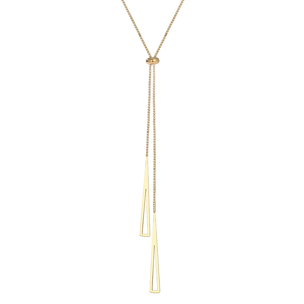 Women's Stainless Steel Geometric Box Chain Necklace With Electroplating Treatment Light Luxury And Exquisite Design - Image 5