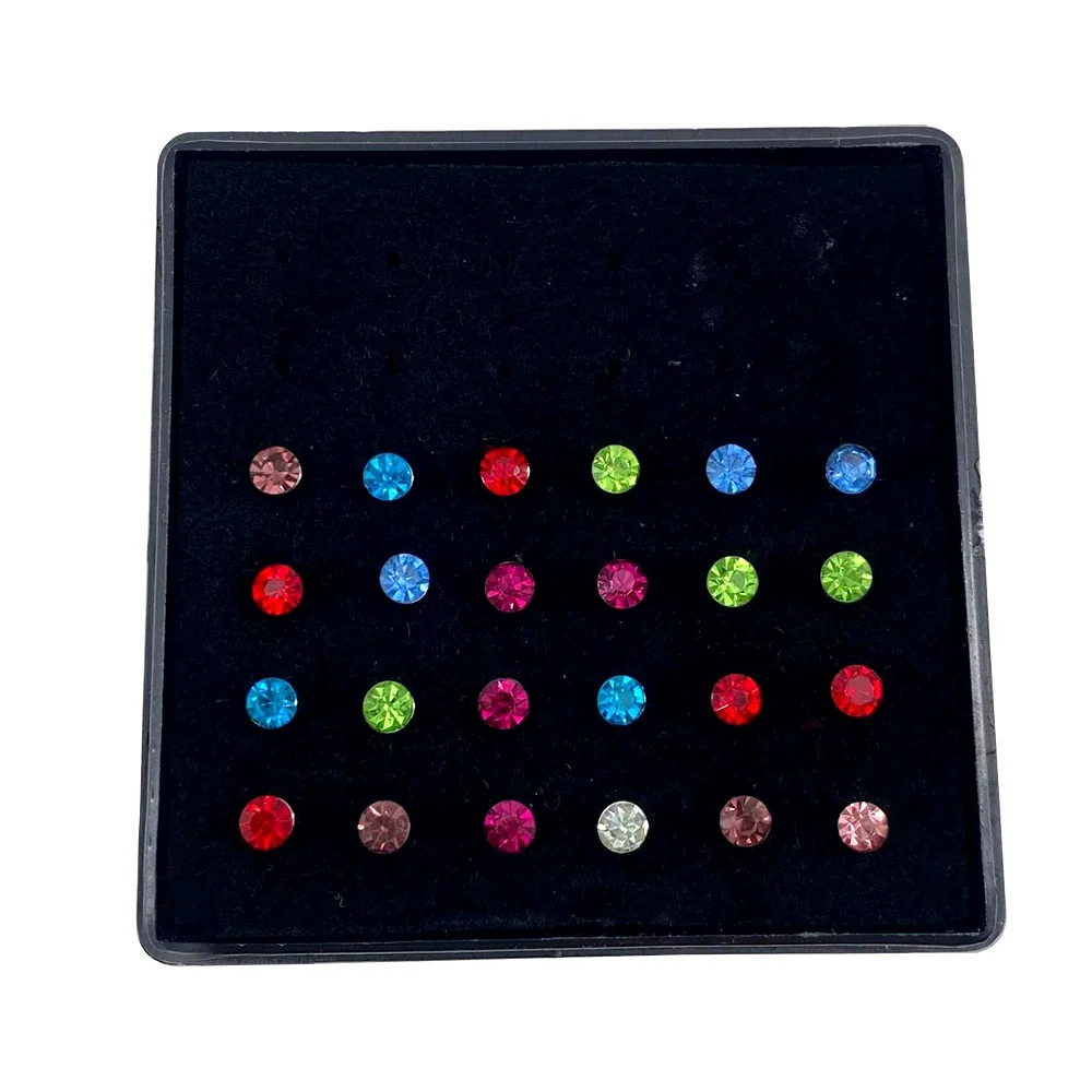 Women's Stainless Steel Geometric Diamondencrusted Nose Studs And Rings Body Piercing Jewelry - Image 11