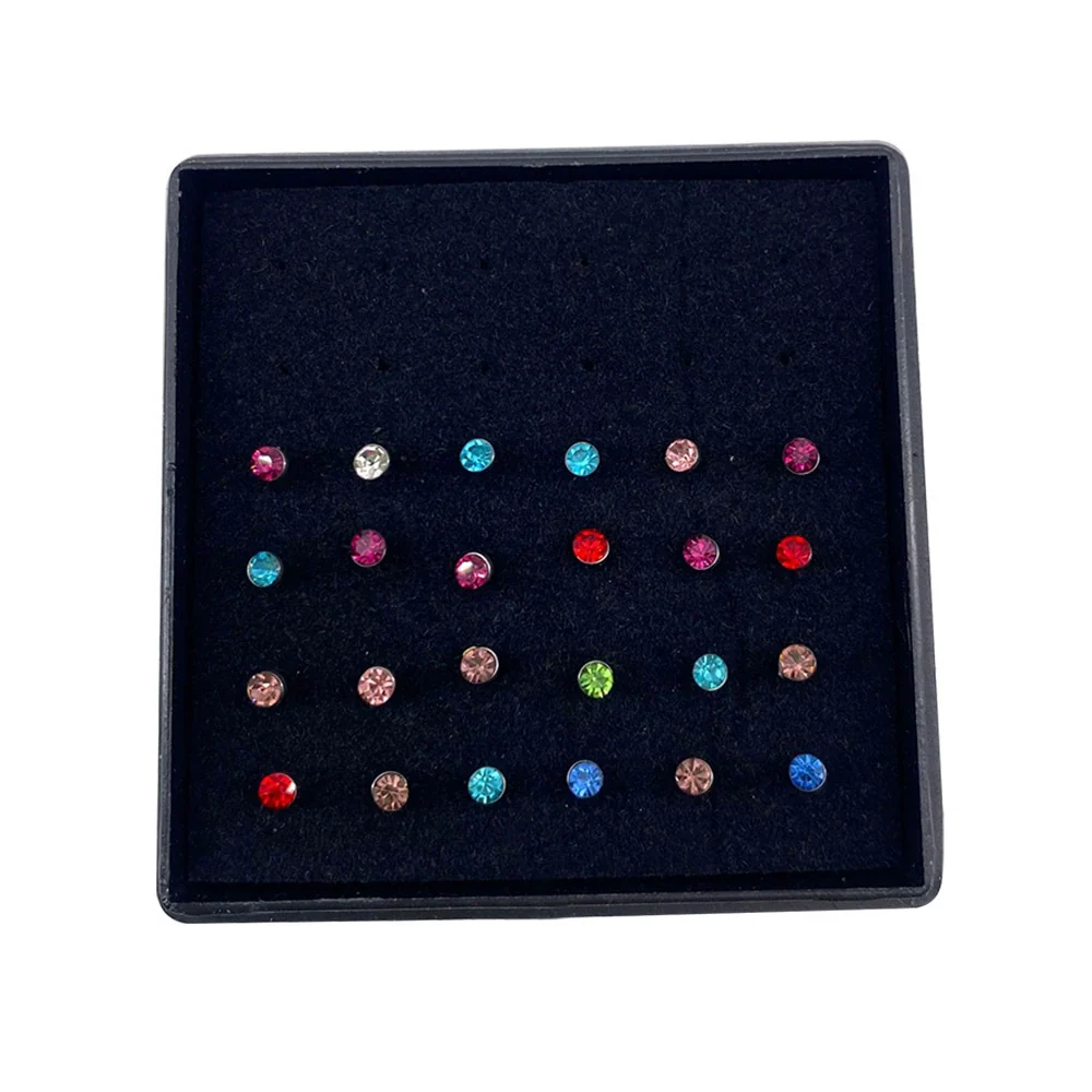 Women's Stainless Steel Geometric Diamondencrusted Nose Studs And Rings Body Piercing Jewelry - Image 9