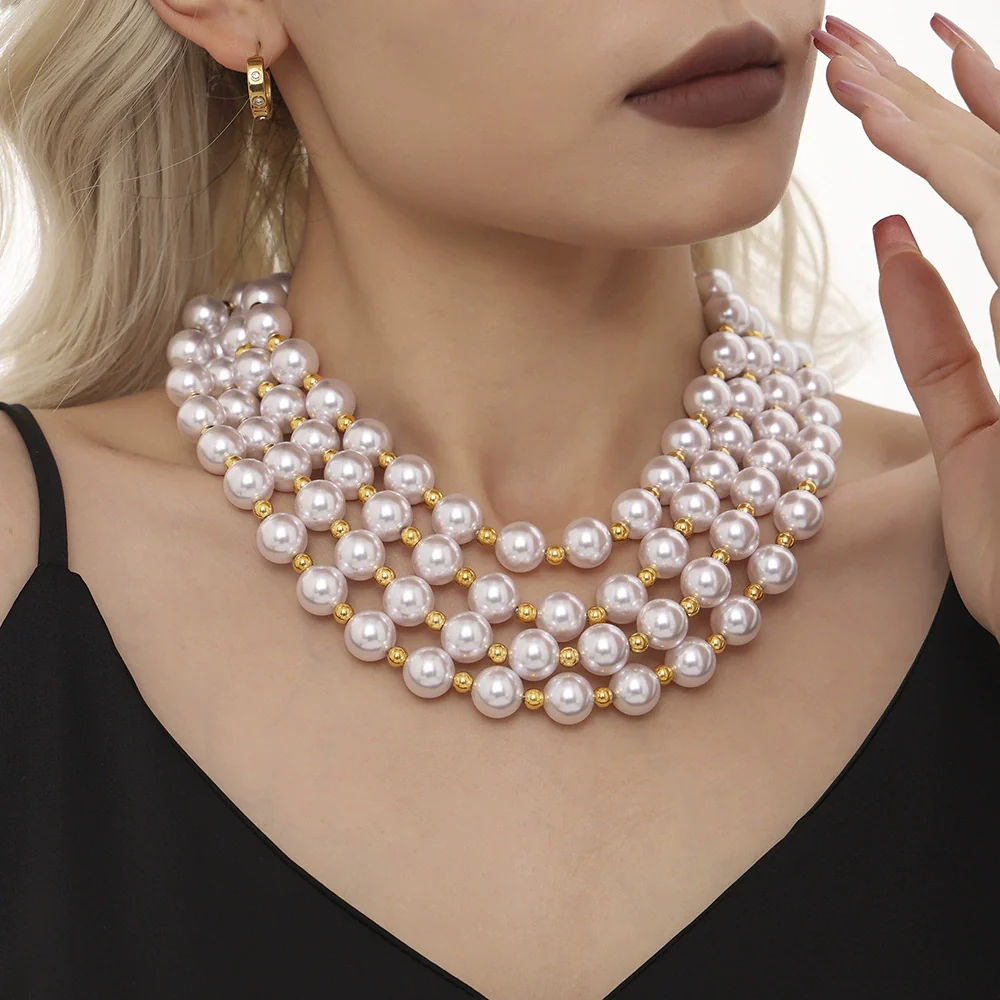 Women's Stainless Steel Geometric Light Luxury Zircon Pendant Collarbone Necklace With Electroplating Brass Chain Buckle - Image 4