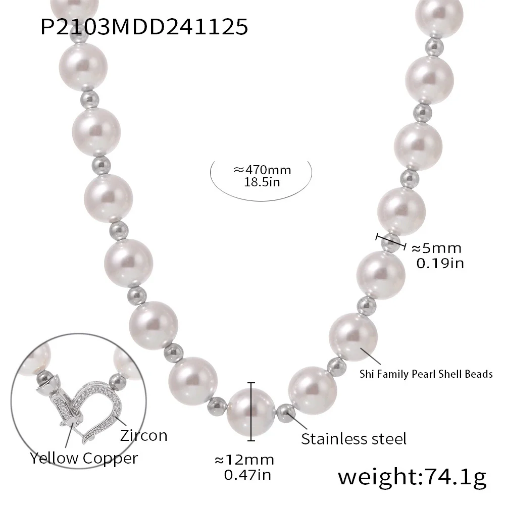 Women's Stainless Steel Geometric Light Luxury Zircon Pendant Collarbone Necklace With Electroplating Brass Chain Buckle - Image 7
