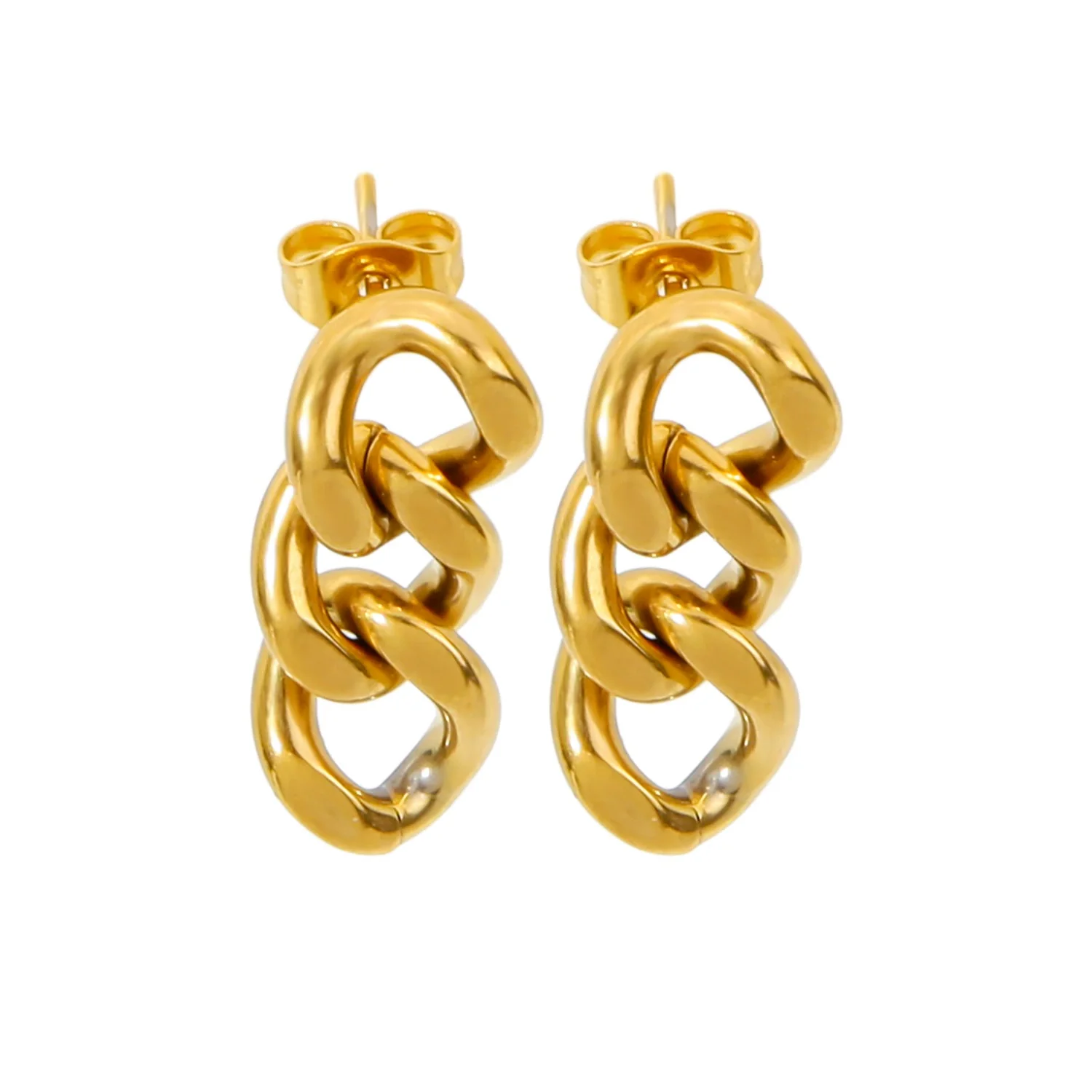 Women's Stainless Steel Geometric Ushaped Jewelry With 18K Gold Plated Electroplating - Image 5