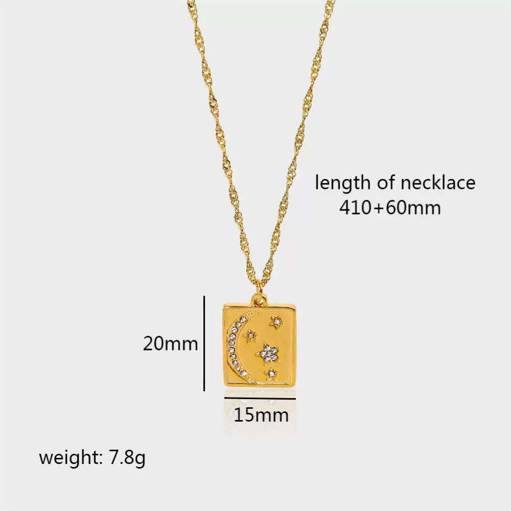 Women's Stainless Steel Star Pendant Necklace With Pvd Furnace Vacuum Real Gold Plating And Minimalist Style - Image 10
