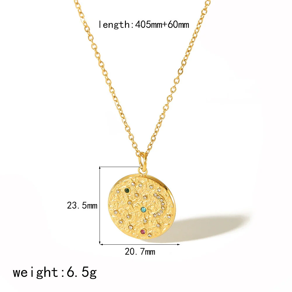 Women's Stainless Steel Star Pendant Necklace With Pvd Furnace Vacuum Real Gold Plating And Minimalist Style - Image 11