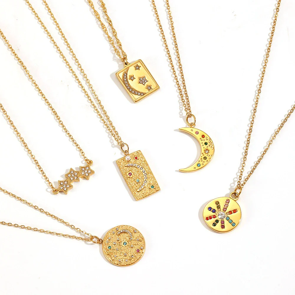Women's Stainless Steel Star Pendant Necklace With Pvd Furnace Vacuum Real Gold Plating And Minimalist Style - Image 3