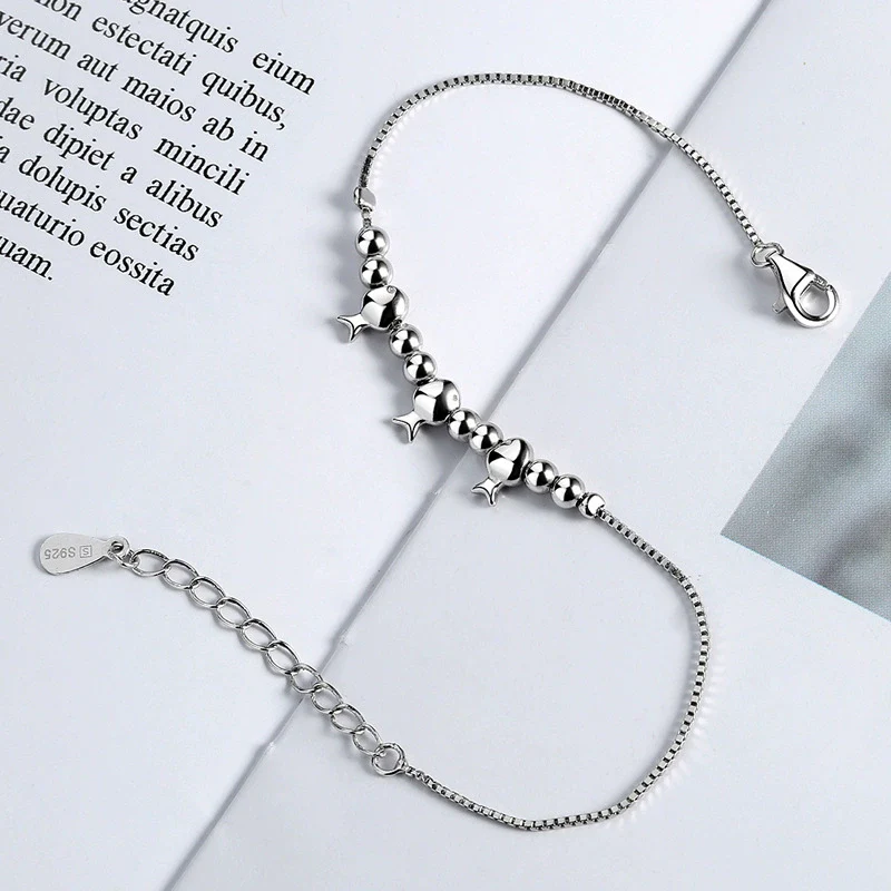 Women's Sterling Silver 925 Geometric Electroplated Bracelet - Image 2
