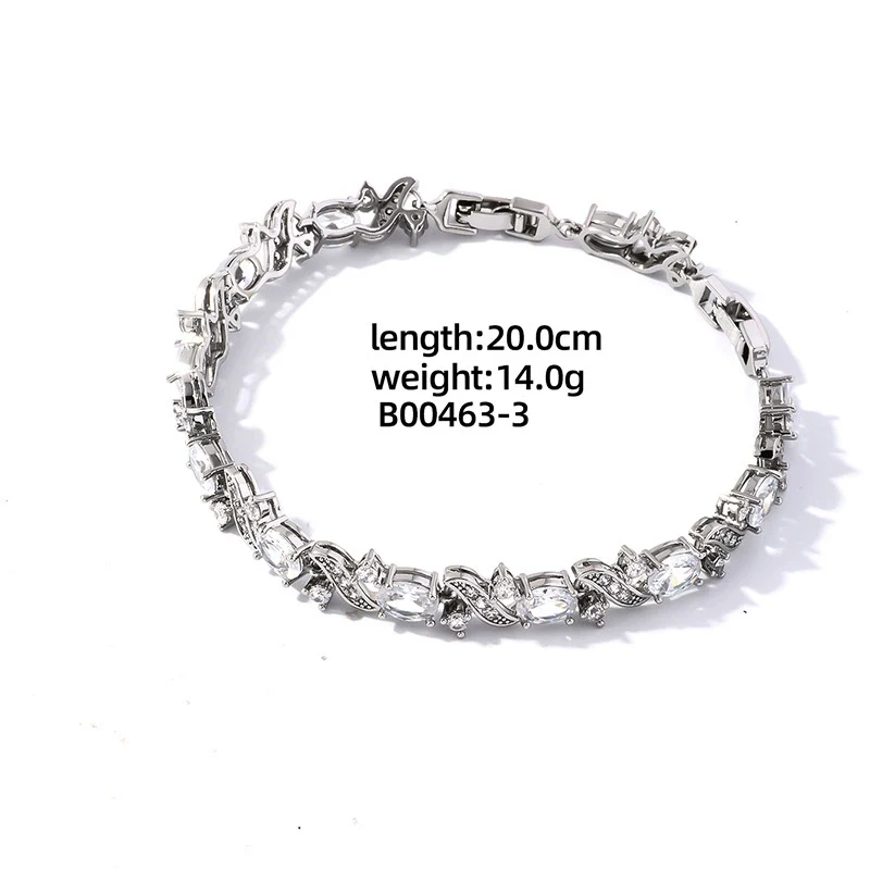 Women's Sterling Silver And Copper Heartshaped Zircon Inlaid Bracelet With Constellation And Leaves Pattern Fresh And Natural Style - Image 8