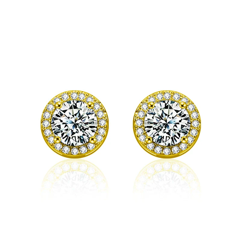 Women's Sterling Silver Moissanite Geometric Earrings Set With Diamonds - Image 5