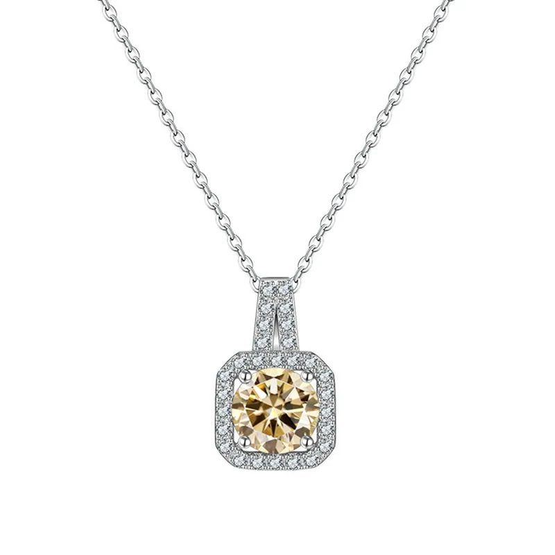 Women's Sterling Silver Moissanite Necklace Set With Precious Stones Animal Zodiac Round Design - Image 10