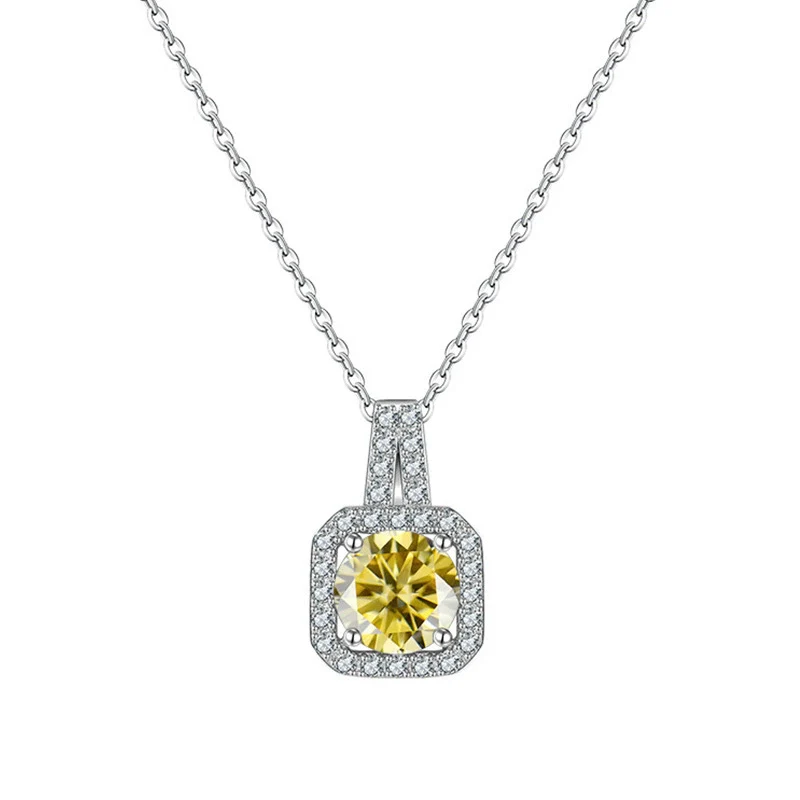 Women's Sterling Silver Moissanite Necklace Set With Precious Stones Animal Zodiac Round Design - Image 11