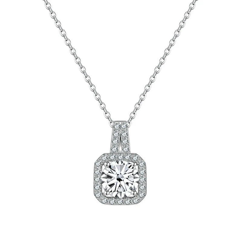 Women's Sterling Silver Moissanite Necklace Set With Precious Stones Animal Zodiac Round Design - Image 6