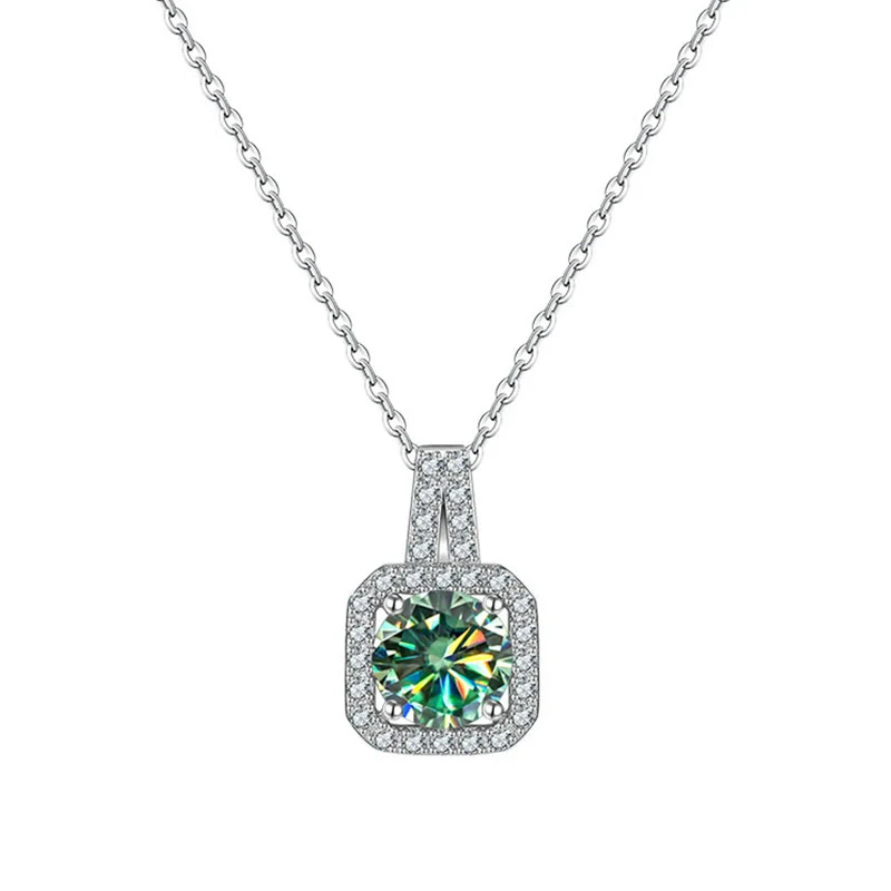 Women's Sterling Silver Moissanite Necklace Set With Precious Stones Animal Zodiac Round Design - Image 8