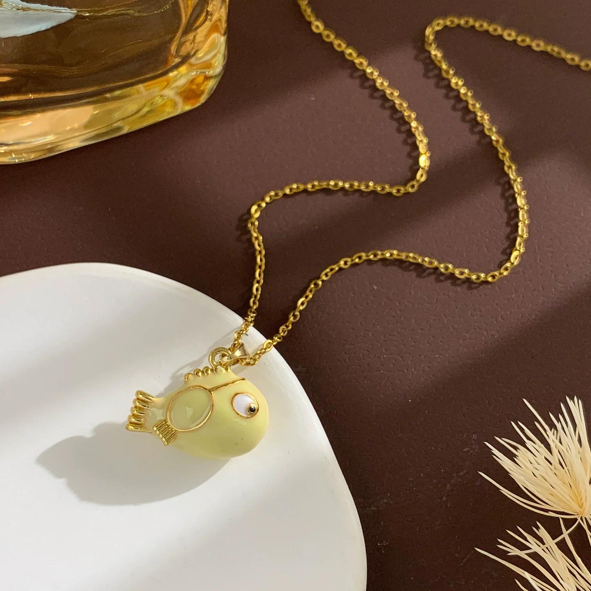 Women's Sweet Animal Style Copper And Titanium Steel Clown Fish Necklace With Real Gold Plating And Enhanced Color Retention - Image 12