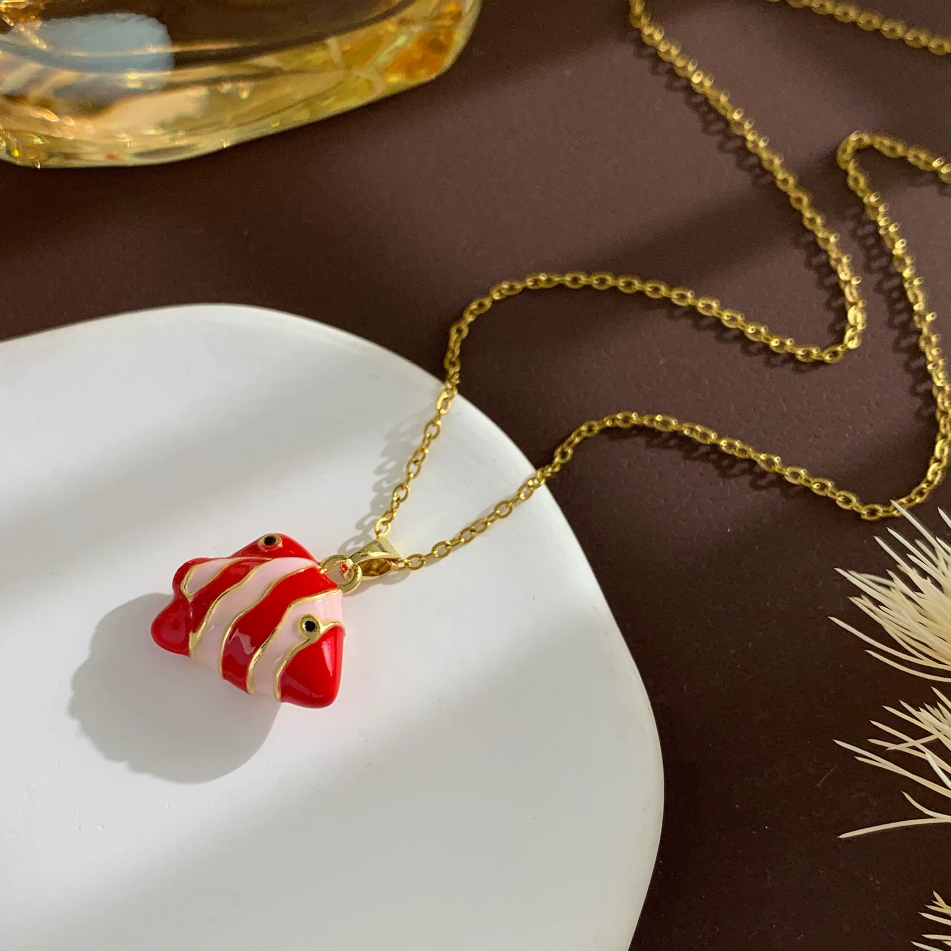 Women's Sweet Animal Style Copper And Titanium Steel Clown Fish Necklace With Real Gold Plating And Enhanced Color Retention - Image 14
