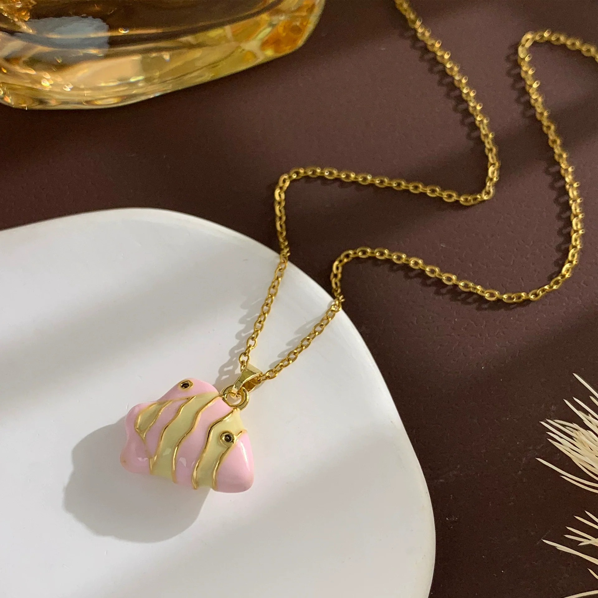 Women's Sweet Animal Style Copper And Titanium Steel Clown Fish Necklace With Real Gold Plating And Enhanced Color Retention - Image 15