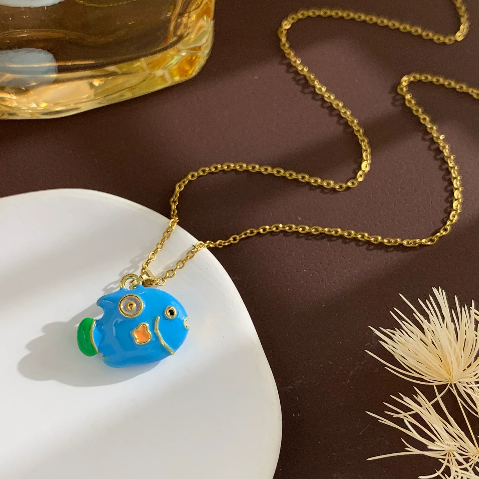 Women's Sweet Animal Style Copper And Titanium Steel Clown Fish Necklace With Real Gold Plating And Enhanced Color Retention - Image 7