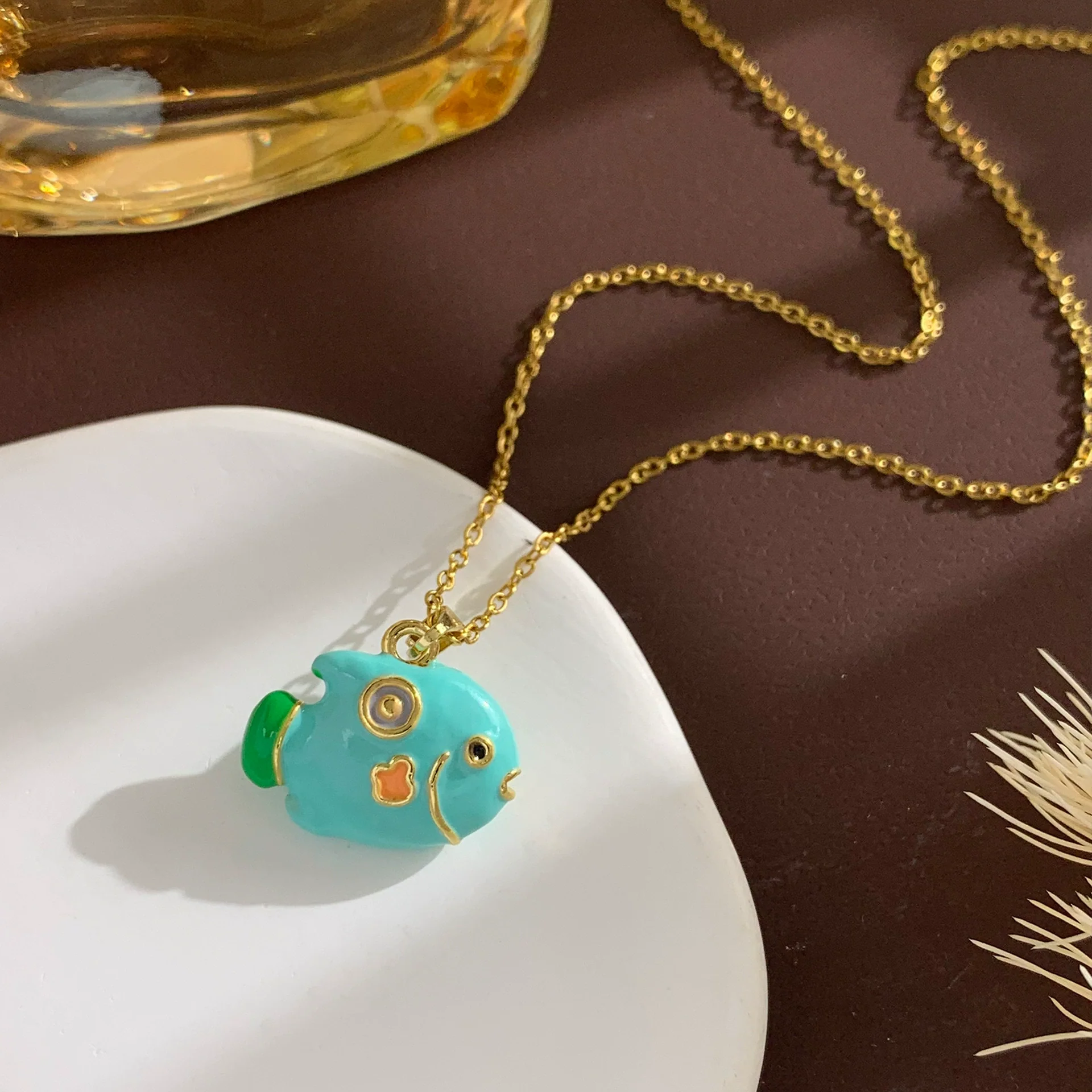 Women's Sweet Animal Style Copper And Titanium Steel Clown Fish Necklace With Real Gold Plating And Enhanced Color Retention - Image 9