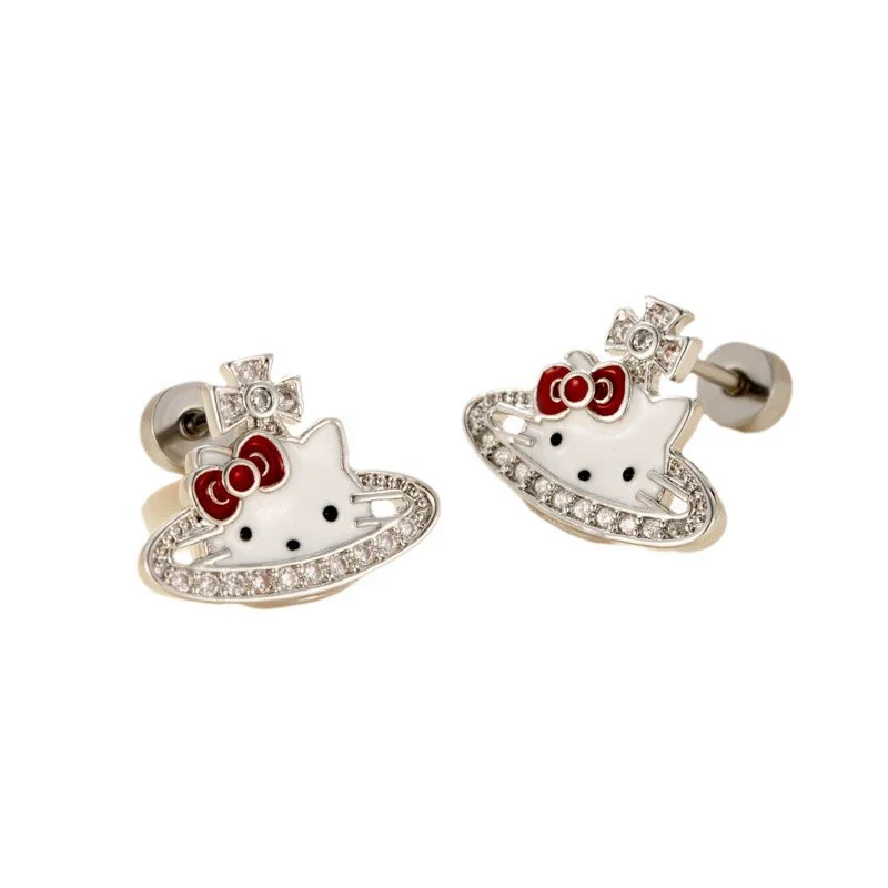 Women's Sweet Bow Pattern Titanium Steel Electroplated Ear Nails - Image 5