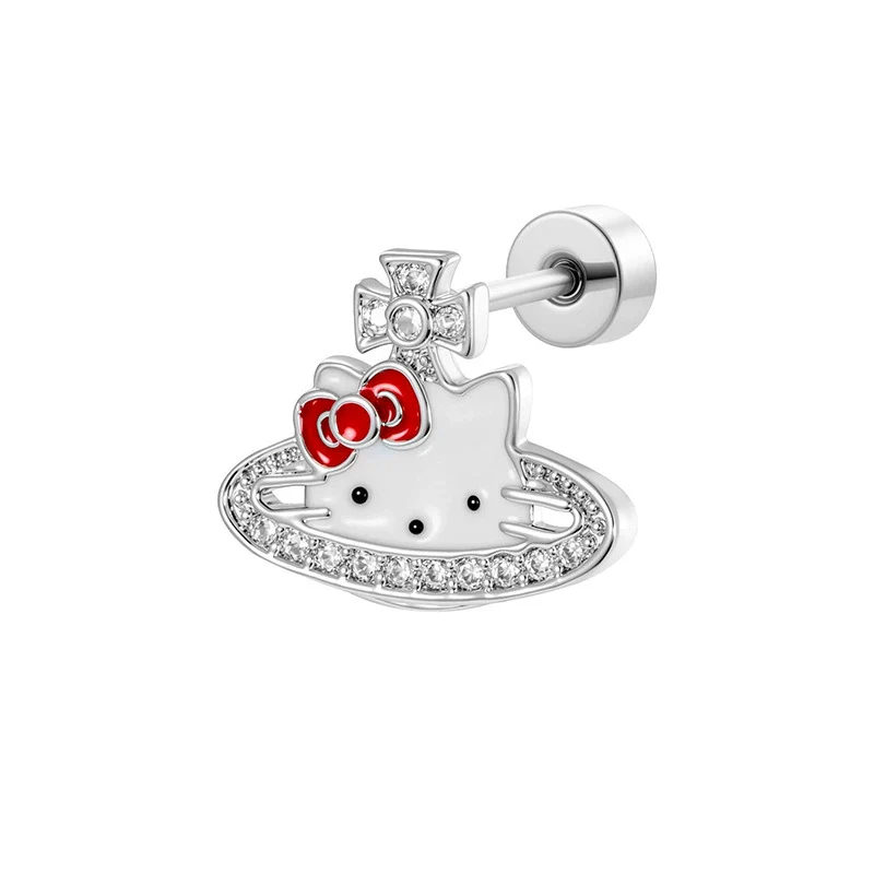 Women's Sweet Bow Pattern Titanium Steel Electroplated Ear Nails - Image 6