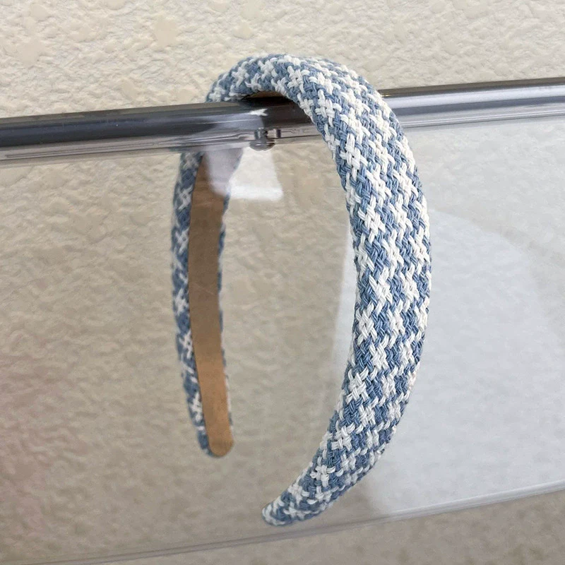 Women's Sweet Geometric Cloth Handmade Widebrimmed Plush Knitted Hair Band - Image 8