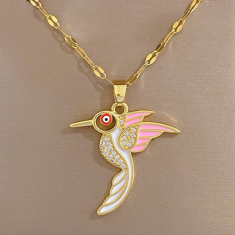 Women's Titanium Steel And Copper Necklace With Geometric Pattern And Electroplating Treatment - Image 4