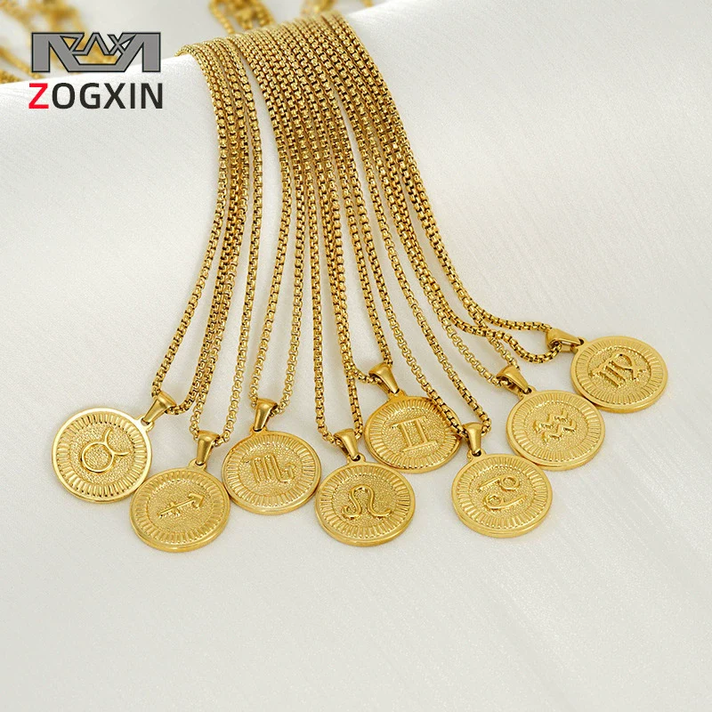Women's 316L Stainless Steel And 316L Stainless Steel Constellation Necklace With Electroplating And Square Pearl Chain