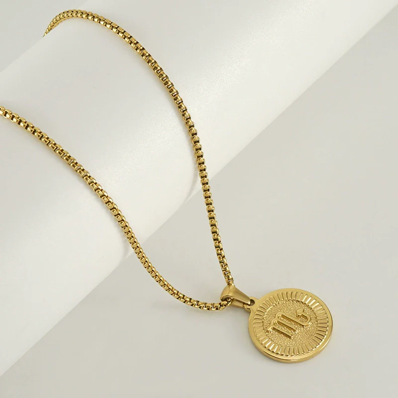 Women's 316L Stainless Steel And 316L Stainless Steel Constellation Necklace With Electroplating And Square Pearl Chain - Image 17