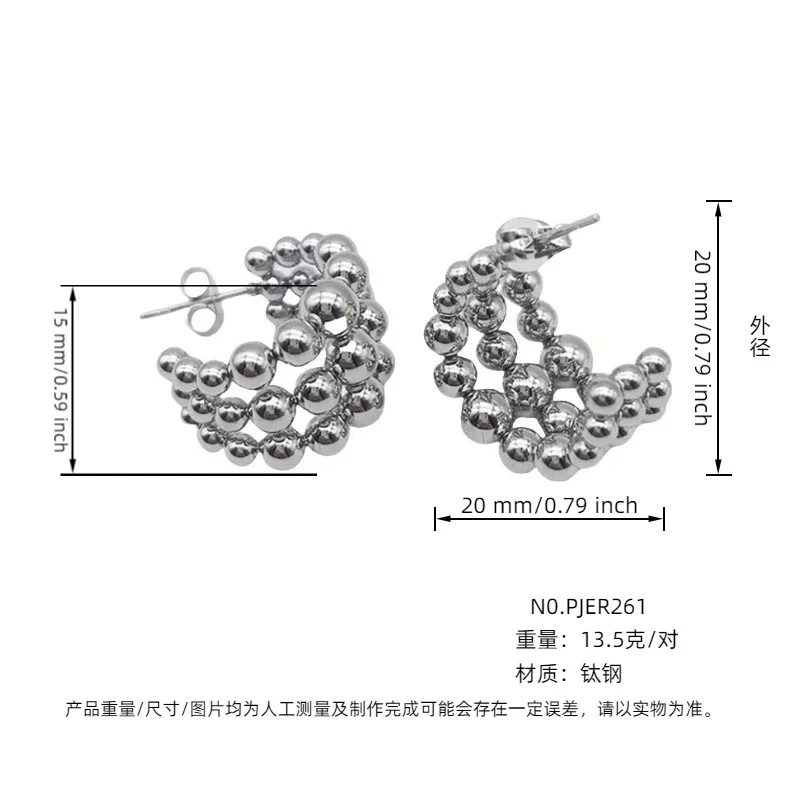Women's Titanium Steel Geometric Style Polish Earrings - Image 10