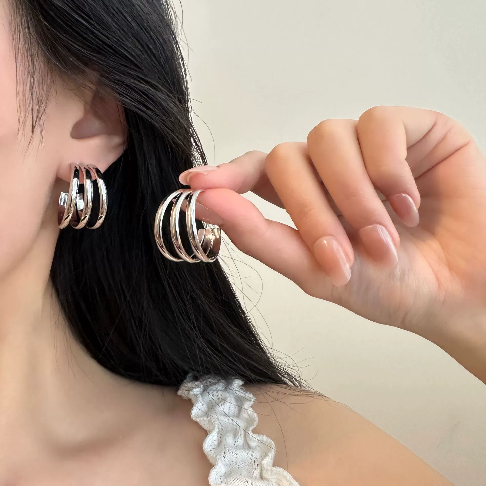 Women's Titanium Steel Geometric Ushaped Electroplated Earrings - Image 30