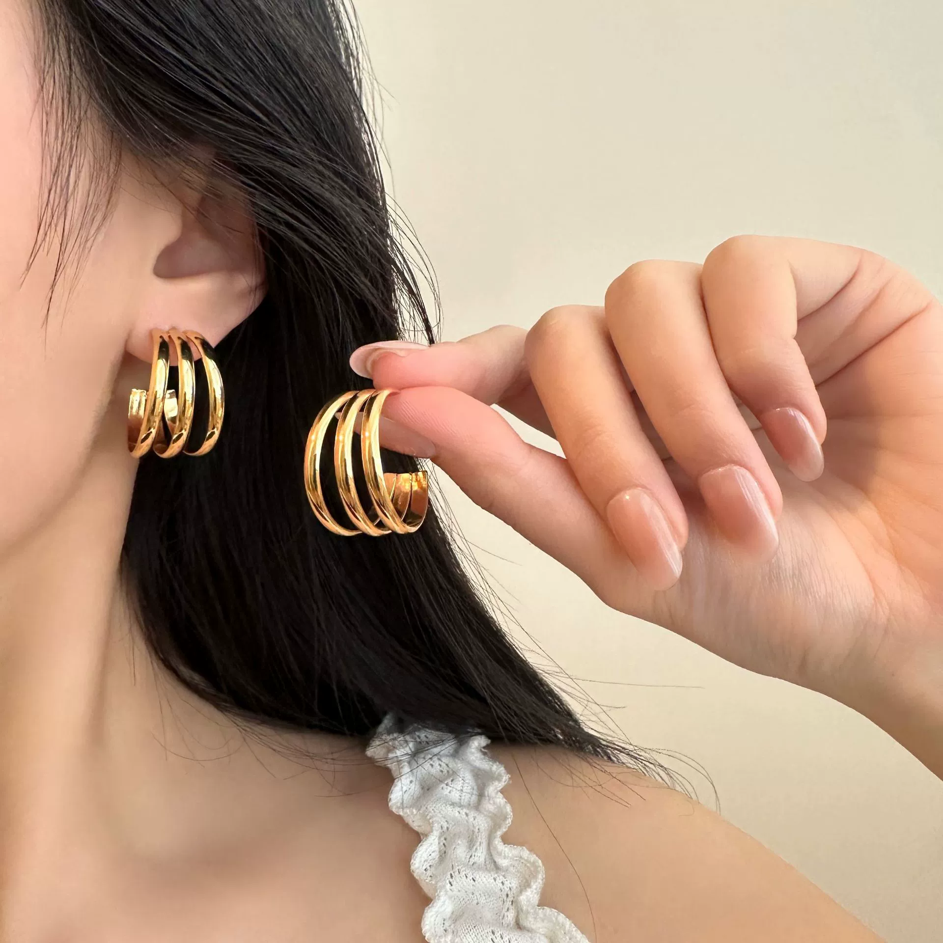 Women's Titanium Steel Geometric Ushaped Electroplated Earrings - Image 31
