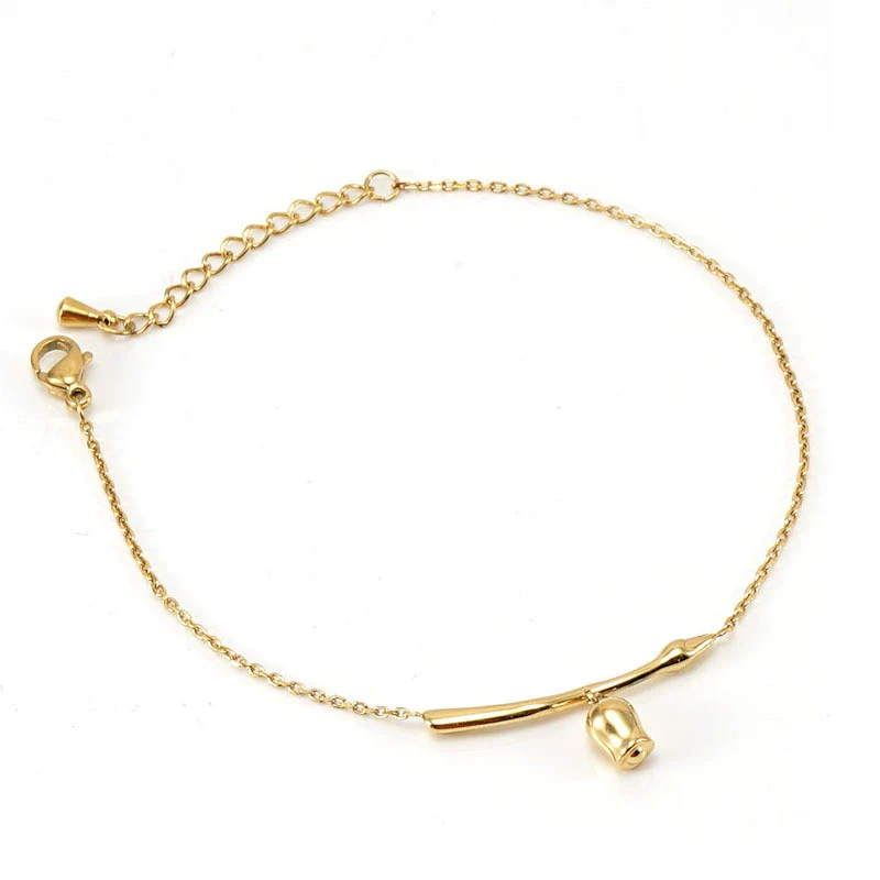 Women's 316L Stainless Steel Heartshaped Fashion Simple Bracelet With Electroplating Design - Image 6
