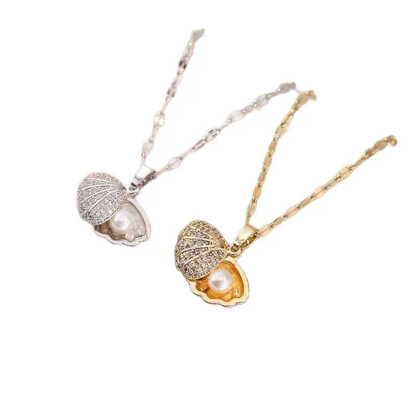 Women's Titanium Steel Jewelry With Animal Zodiac Pattern O Word Chain And Mixed Gemstone Pendant Electroplated - Image 5