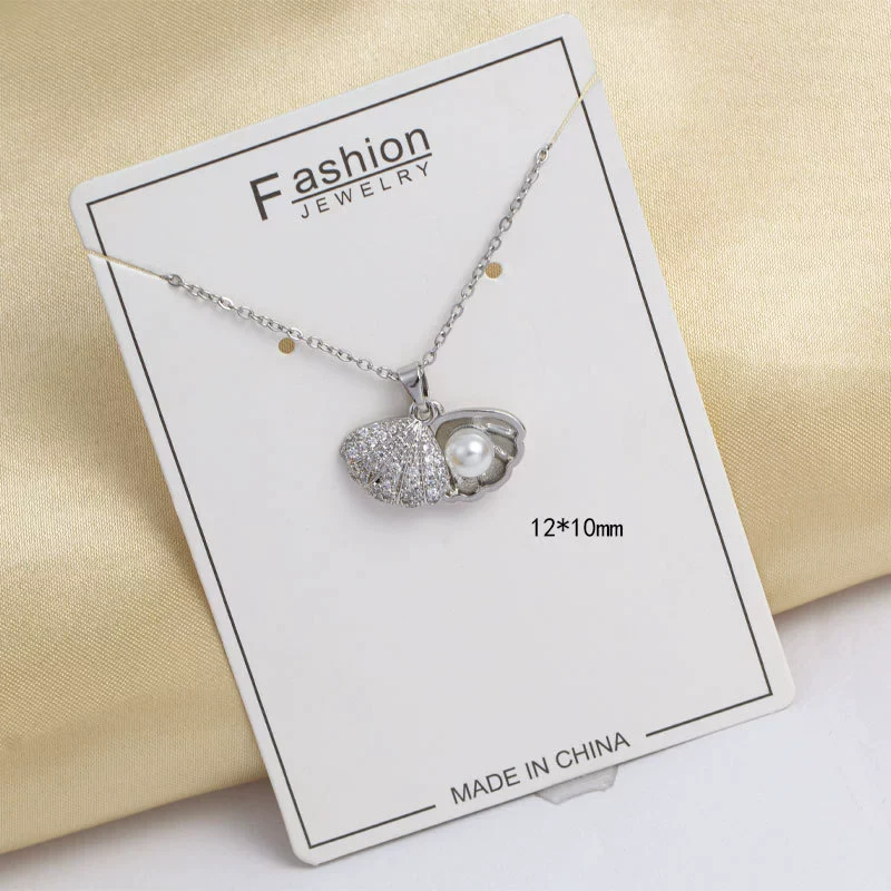 Women's Titanium Steel Jewelry With Animal Zodiac Pattern O Word Chain And Mixed Gemstone Pendant Electroplated - Image 7