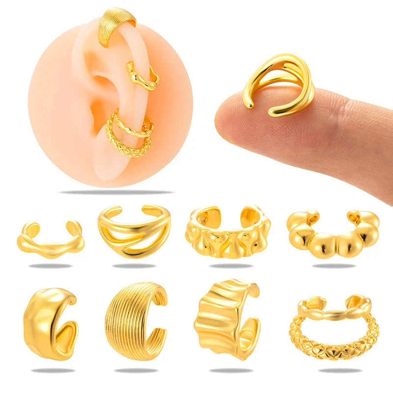 Women's Ushape Copper Ear Clip Without Ear Hole Puncture Electroplated - Image 5