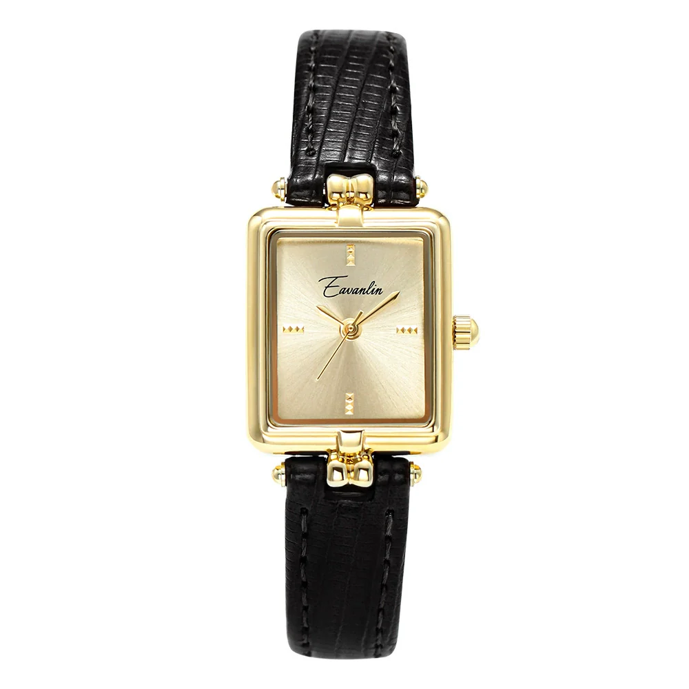 Women's Vintage Niche Light Luxury Square Watch Alloy Case Stainless Steel Clasp Mineral Strengthened Glass Mirror - Image 6