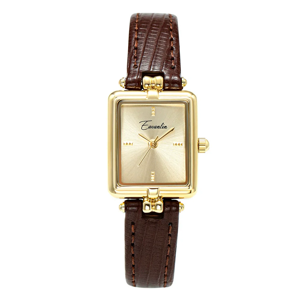 Women's Vintage Niche Light Luxury Square Watch Alloy Case Stainless Steel Clasp Mineral Strengthened Glass Mirror - Image 7