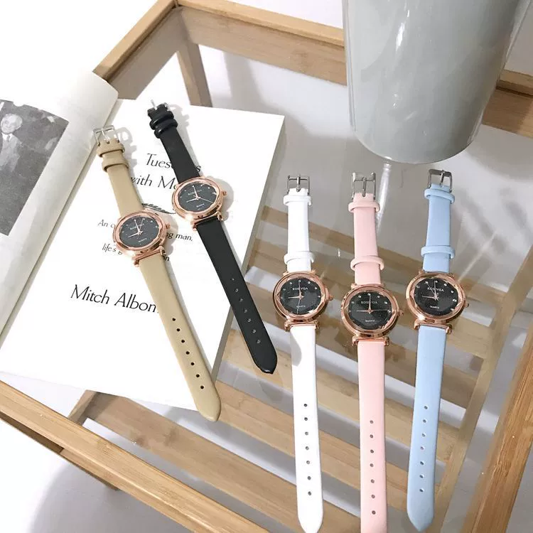 Women's Watch Alloy Case Imitation Leather Strap Round Dial Leisure Style - Image 5