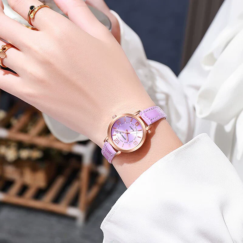 Women's Watch Alloy Imitation Leather Stainless Steel Round Leisure Luminous Non Mechanical - Image 11