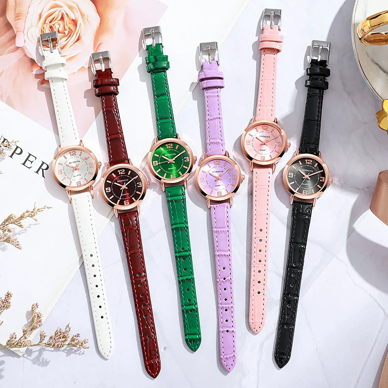 Women's Watch Alloy Imitation Leather Stainless Steel Round Leisure Luminous Non Mechanical - Image 4