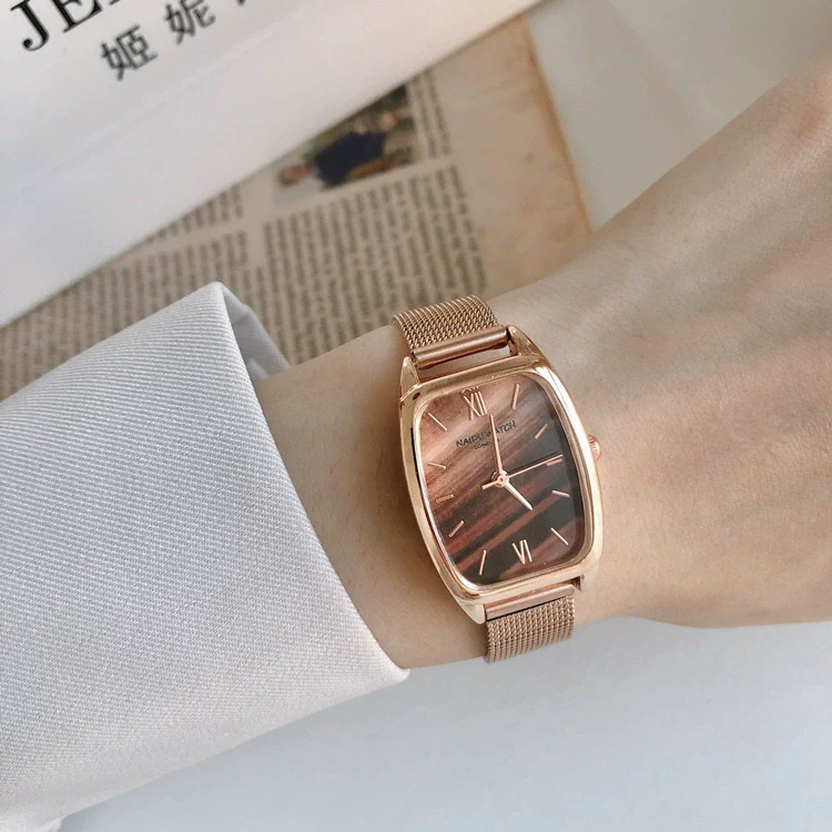 Women's Watch Alloy Stainless Steel Barrel Dial Retro Simple Elegant Leisure Style - Image 7