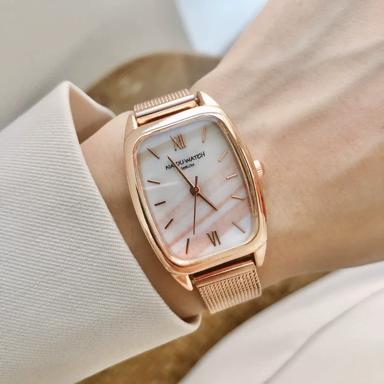 Women's Watch Alloy Stainless Steel Barrel Dial Retro Simple Elegant Leisure Style - Image 8