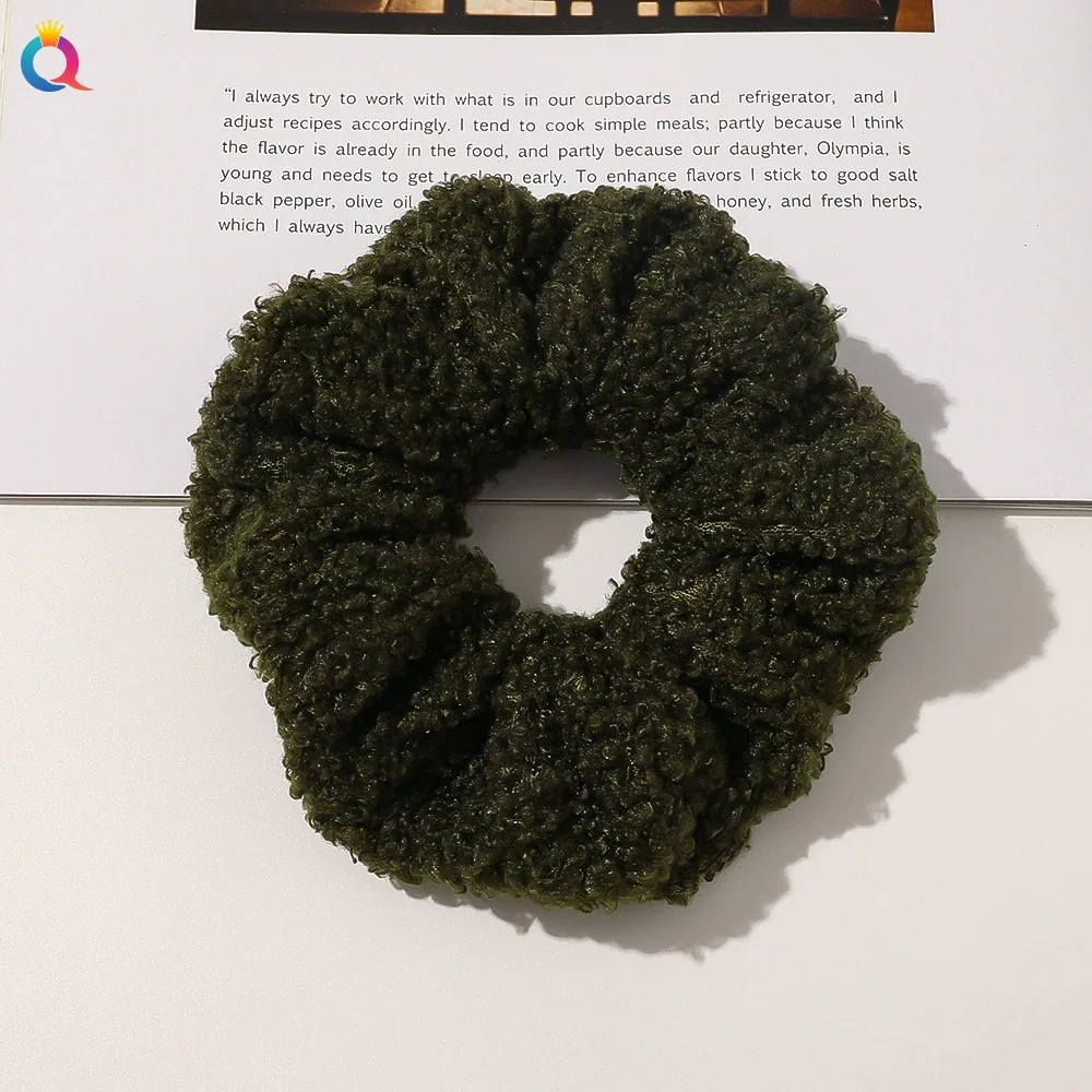 Women's Wool And Cloth Handmade Striped Large Intestine Hair Ring Hair Accessories - Image 6